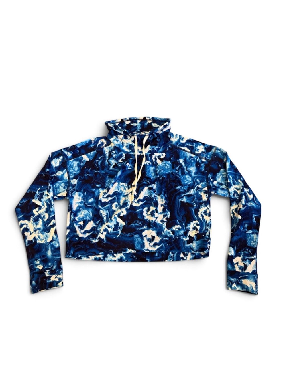 Speedo Blue & White Marble Swim Top